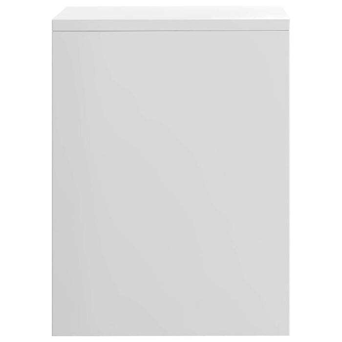 Comodino Bianco Lucido 40x30x40 cm in Legno Multistrato