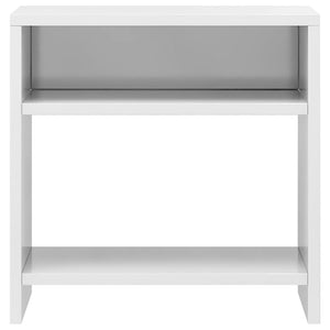 Comodini 2 pz Bianco Lucido 40x30x40 cm in Legno Multistrato 800022