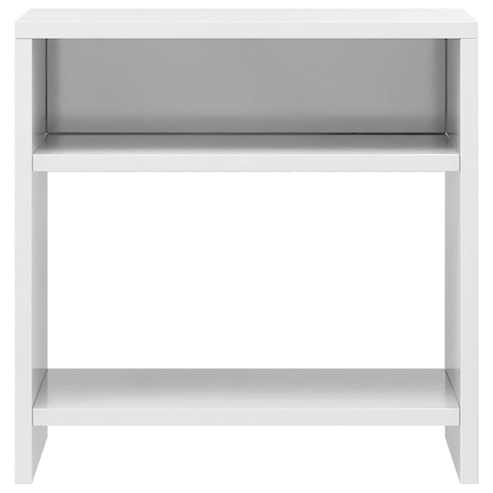 Comodini 2 pz-Set di 2 Tavolino da notte Bianco Lucido 40x30x40 cm in Legno Multistrato