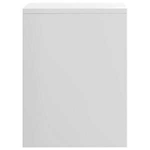 Comodini 2 pz Bianco Lucido 40x30x40 cm in Legno Multistrato 800022