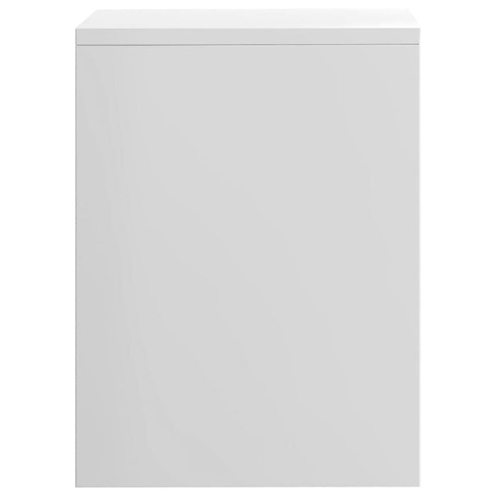 Comodini 2 pz Bianco Lucido 40x30x40 cm in Legno Multistrato 800022