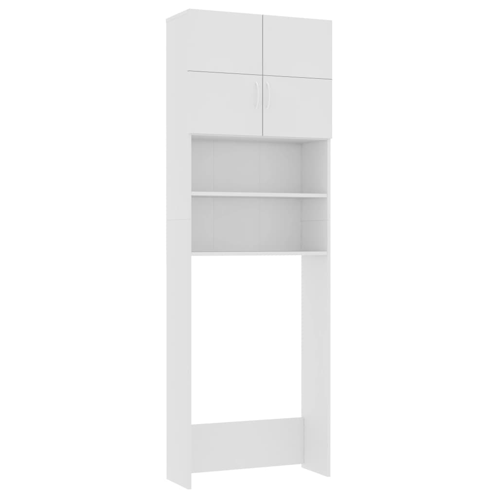 Mobile per Lavatrice Bianco 64x25,5x190 cm in Multistrato 800027