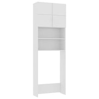Mobile per Lavatrice Bianco 64x25,5x190 cm in Multistrato 800027