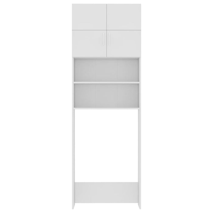 Mobile per Lavatrice Bianco 64x25,5x190 cm in Multistrato 800027