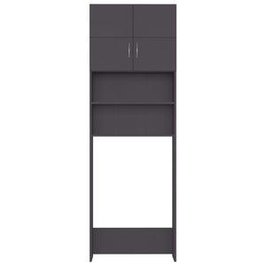 Mobile per Lavatrice Grigio 64x25,5x190 cm in Multistrato 800029