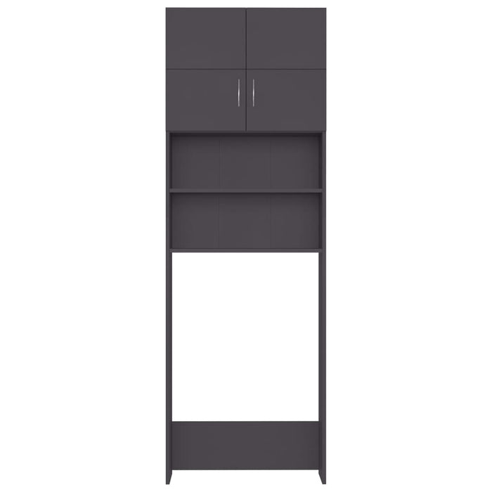 Mobile per Lavatrice Grigio 64x25,5x190 cm in Multistrato 800029