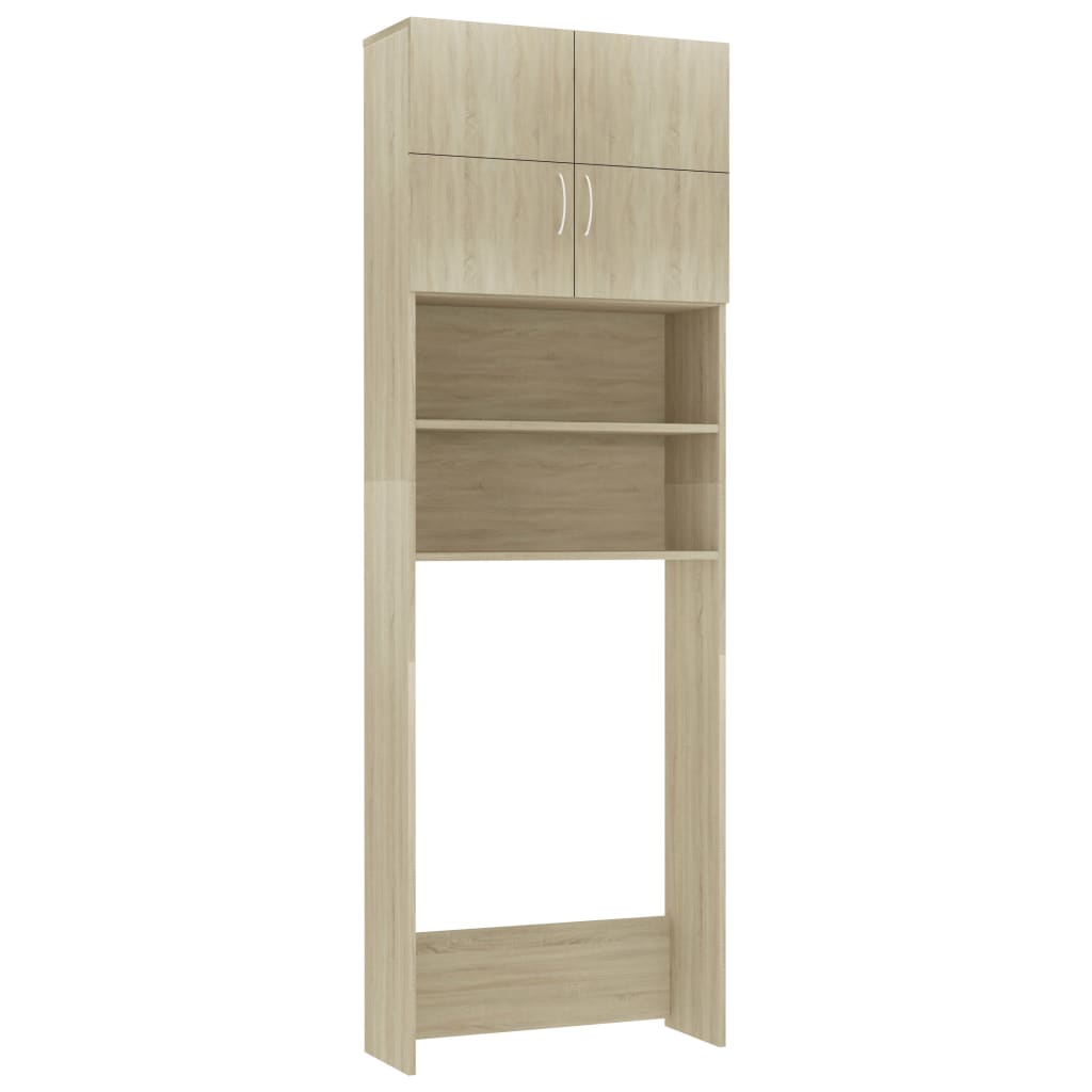 Mobile Lavatrice Rovere Sonoma 64x25,5x190 cm Legno Multistrato 800030
