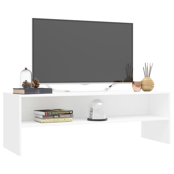 Mobile Porta TV Bianco 120x40x40 cm in Legno Multistrato 800036