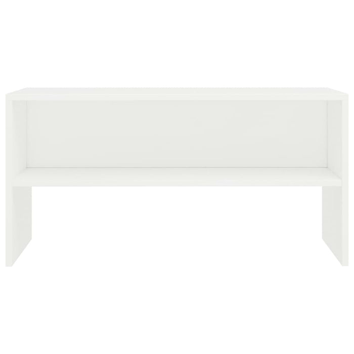 Mobile Porta TV Bianco 80x40x40 cm in Legno Multistrato 800054