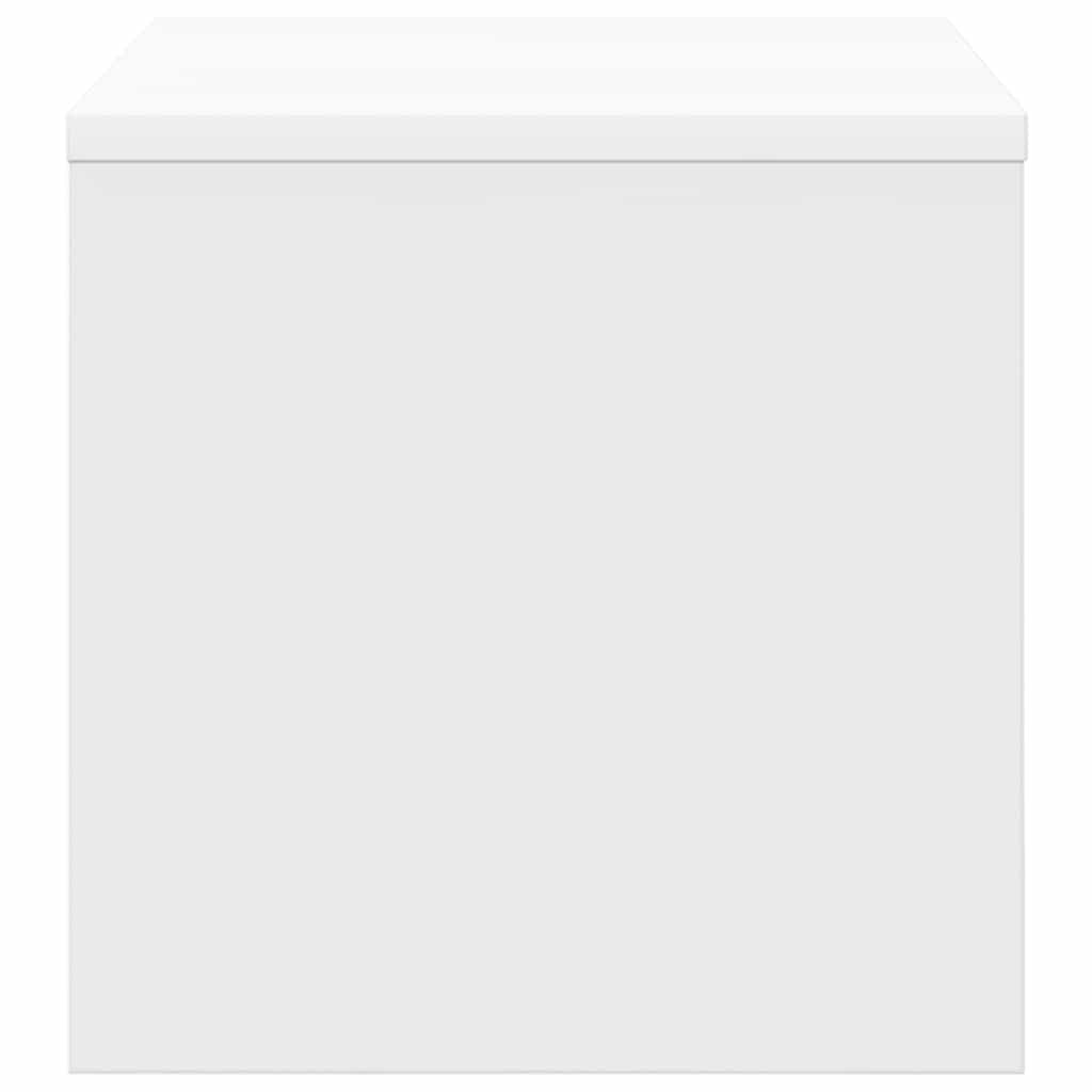 Comodino-Tavolino da notte Bianco 40x30x30 cm Legno Ingegnerizzato