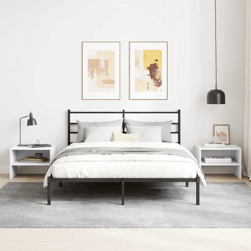 Comodini Bianchi 2 pz-Set di 2 Tavolino da notte 40x30x30 cm Legno Ingegnerizzato