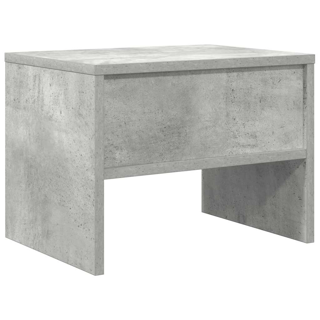 Comodino Grigio Cemento 40x30x30 cm in Legno Multistrato 800071