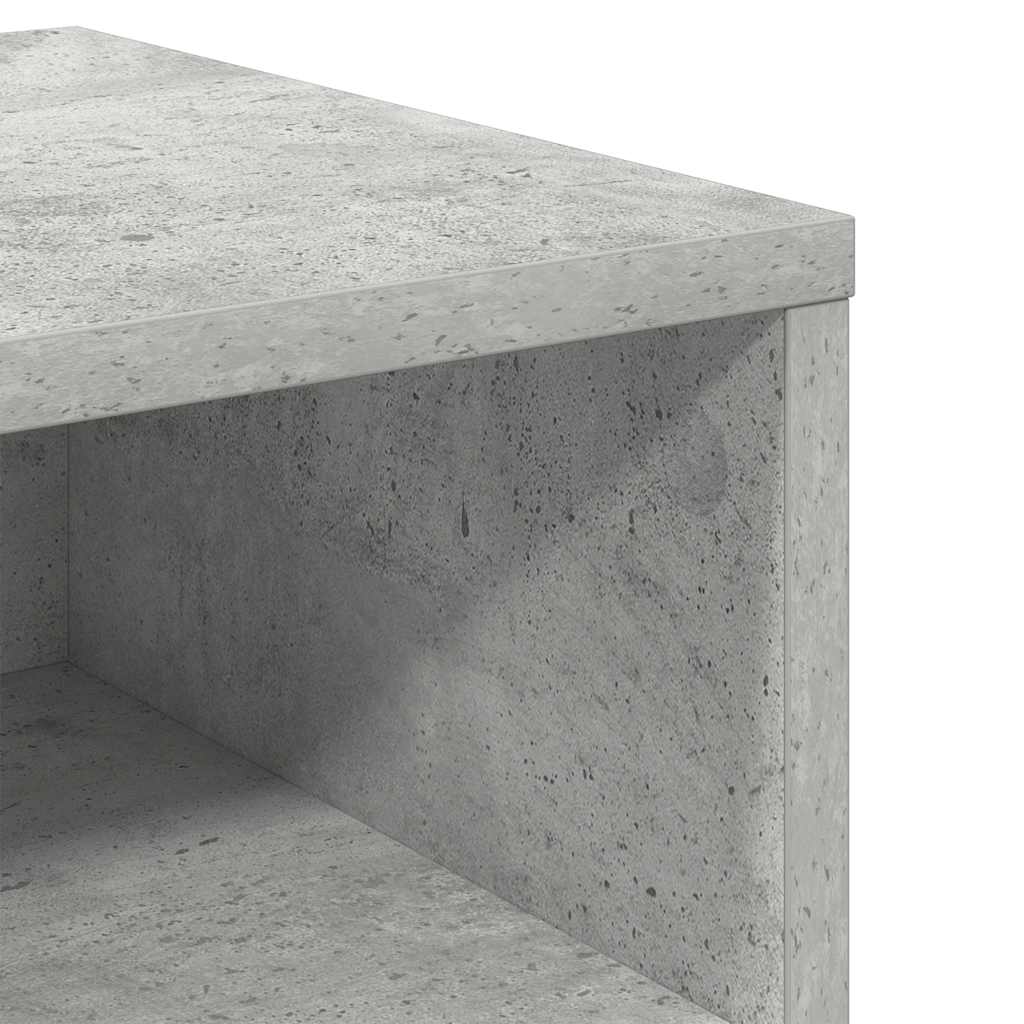 Comodino Grigio Cemento 40x30x30 cm in Legno Multistrato 800071