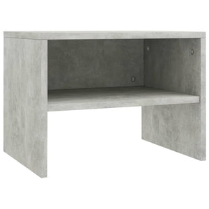 Comodini 2 pz Grigio Cemento 40x30x30 cm in Legno Multistrato 800072