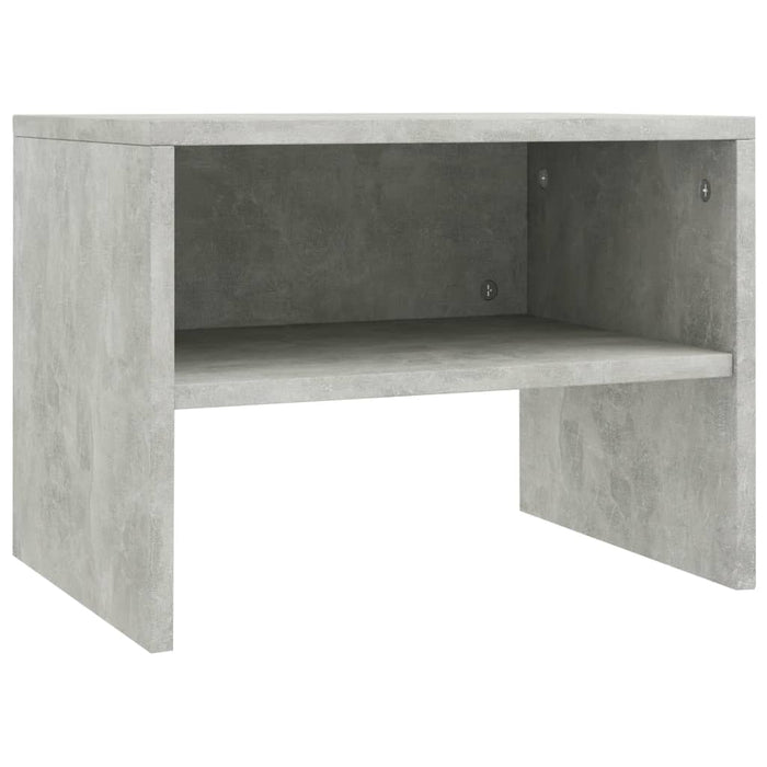 Comodini 2 pz Grigio Cemento 40x30x30 cm in Legno Multistrato 800072