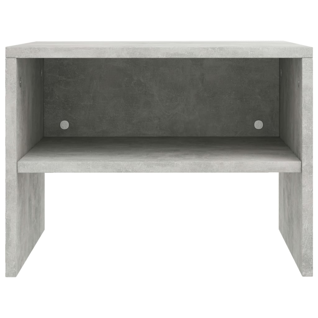 Comodini 2 pz Grigio Cemento 40x30x30 cm in Legno Multistrato 800072