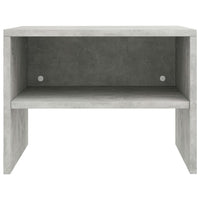 Comodini 2 pz Grigio Cemento 40x30x30 cm in Legno Multistrato 800072