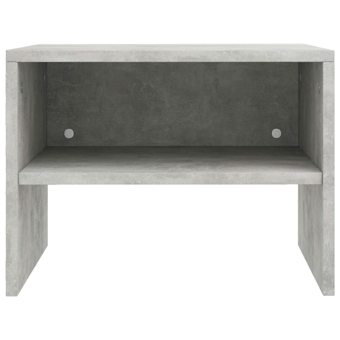 Comodini 2 pz Grigio Cemento 40x30x30 cm in Legno Multistrato 800072