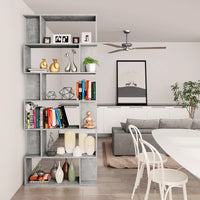 Libreria/Divisorio Grigio Cemento 80x24x192cm Legno Multistrato 800094