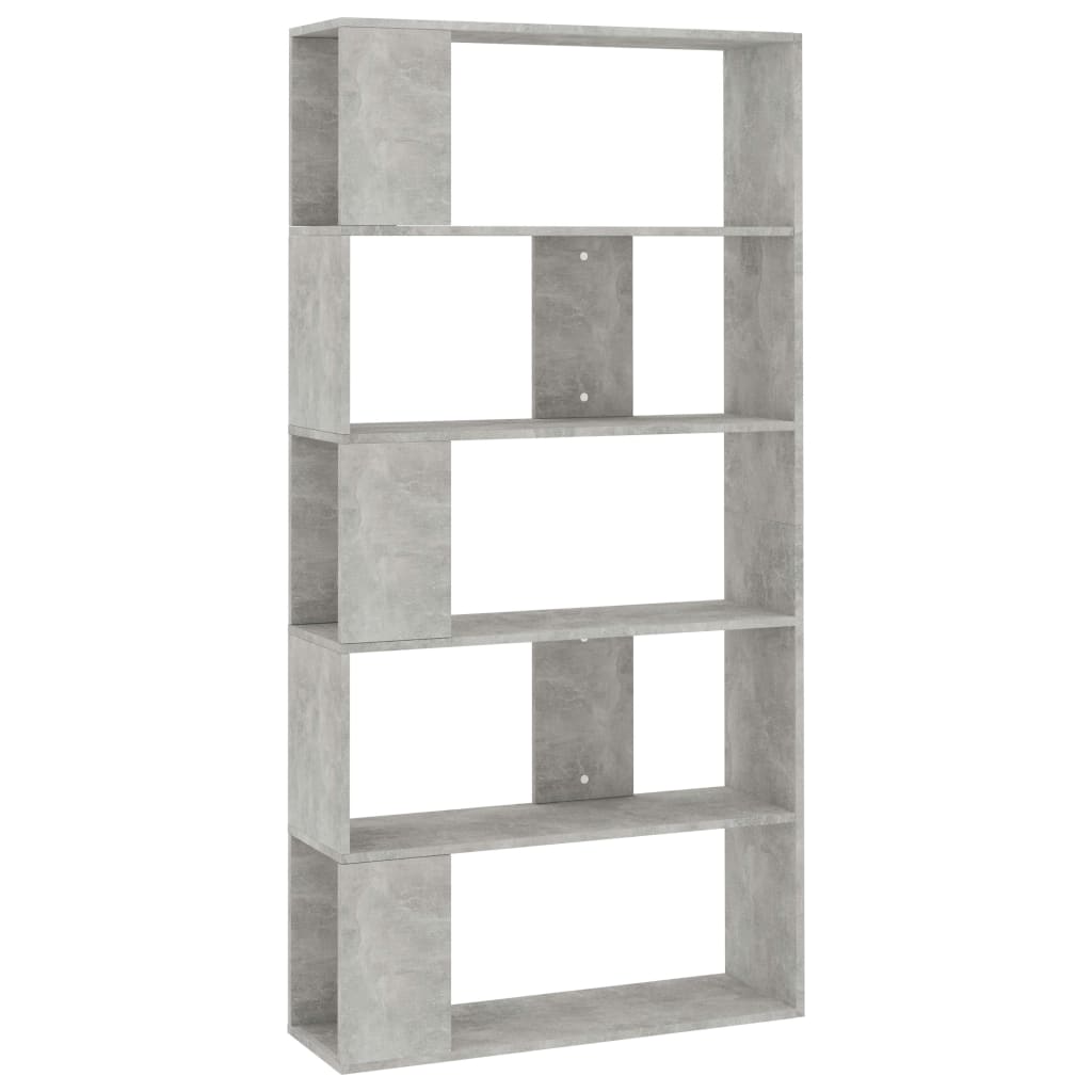 Libreria/Divisorio Grigio Cemento 80x24x159cm Legno Multistrato 800103