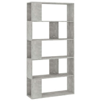 Libreria/Divisorio Grigio Cemento 80x24x159cm Legno Multistrato 800103