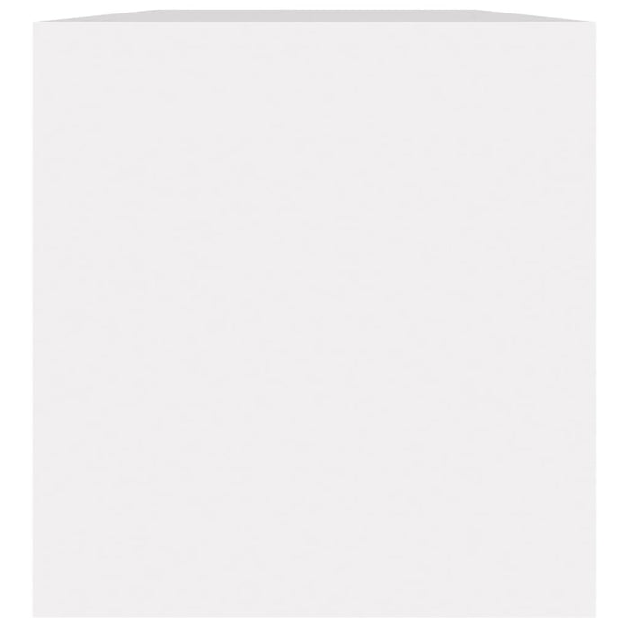 Contenitore per Vinili Bianco 71x34x36 cm in Legno Multistrato 800117