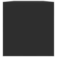 Contenitore per Vinili Nero 71x34x36 cm in Legno Multistrato 800118