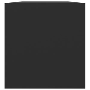 Contenitore per Vinili Nero 71x34x36 cm in Legno Multistrato 800118