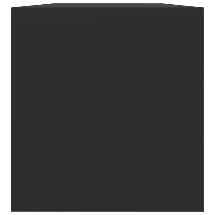 Contenitore per Vinili Nero 71x34x36 cm in Legno Multistrato 800118