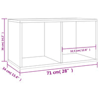 Contenitore per Vinili Rovere 71x34x36 cm in Legno Multistrato 800120