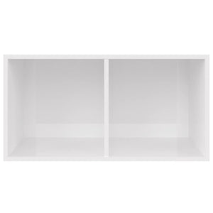 Contenitore per Vinili Bianco Lucido 71x34x36 cm in Multistrato 800123
