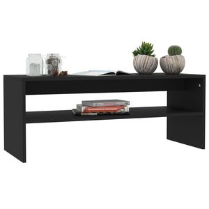 Tavolino da Salotto Nero 100x40x40 cm in Legno Multistrato 800127