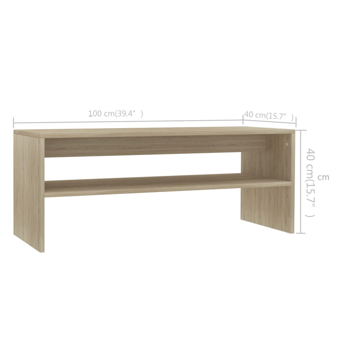 Tavolino da Salotto Rovere Sonoma 100x40x40cm Legno Multistrato 800129