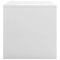 Tavolino da CaffÃ¨ Bianco Lucido 100x40x40 cm in Truciolato