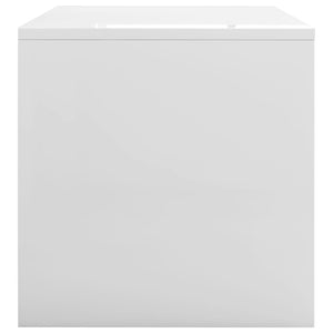 Tavolino da CaffÃ¨ Bianco Lucido 100x40x40 cm in Truciolato