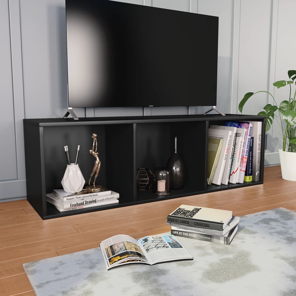 Libreria/Mobile TV Nero 36x30x114 cm in Truciolato   cod mxl 14793