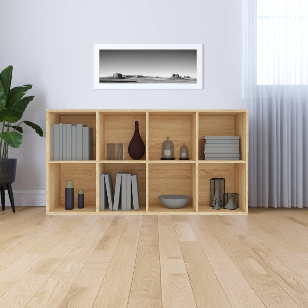 Libreria/Credenza Rovere Sonoma 66x30x130 cm Legno Multistrato 800156