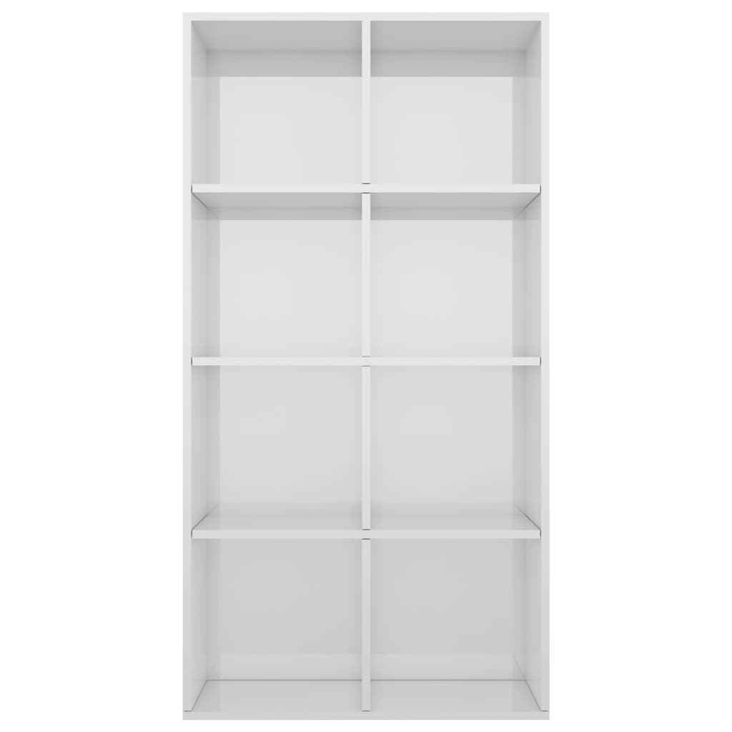 Libreria/Credenza Bianco Lucido 66x30x130 cm in Truciolato