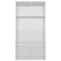 Libreria/Credenza Bianco Lucido 66x30x130 cm in Truciolato