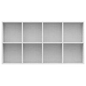 Libreria/Credenza Bianco Lucido 66x30x130 cm Legno Multistrato 800159