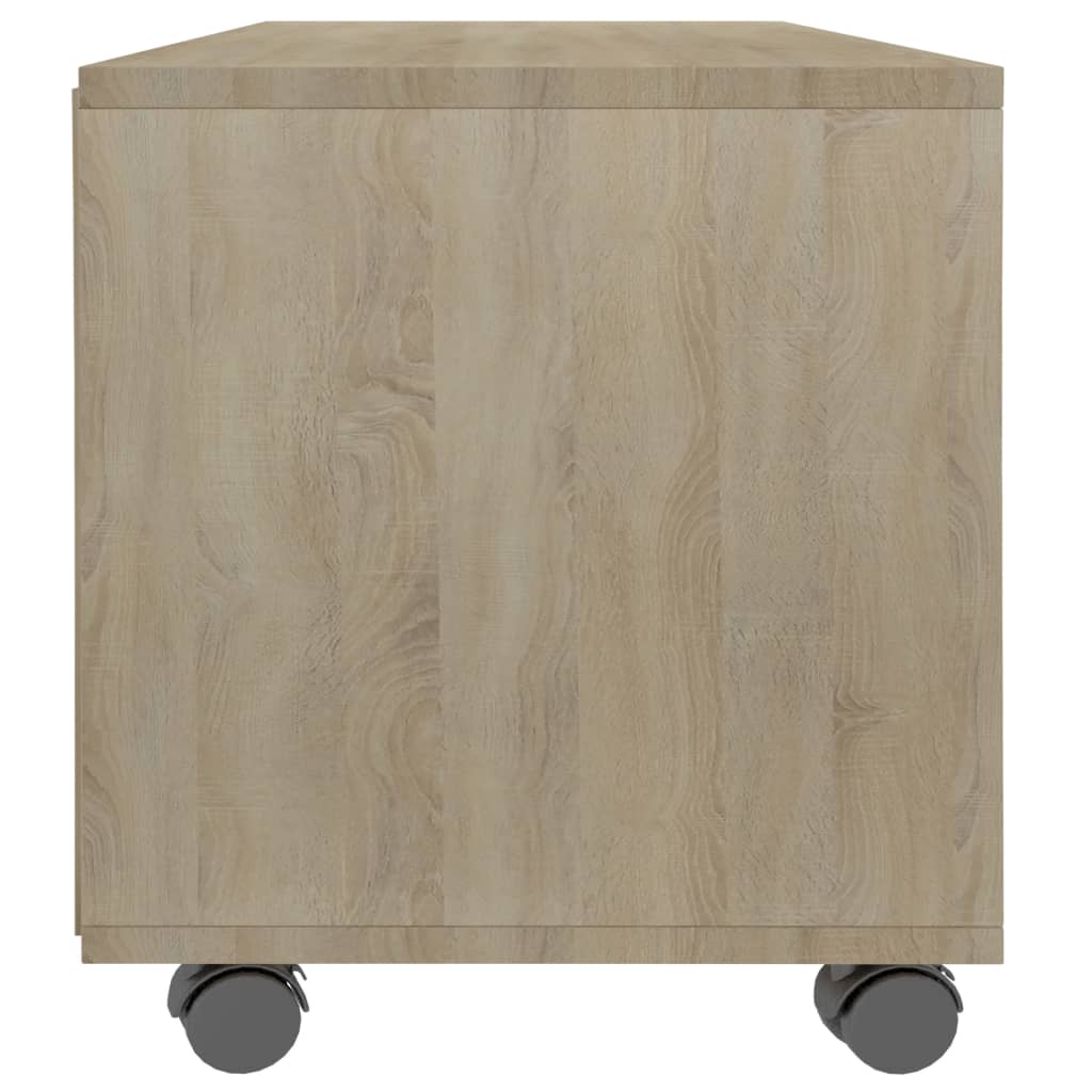 Mobile TV con Ruote-Credenza TV-Console TV Rovere Sonoma 90x35x35 cm Legno Multistrato