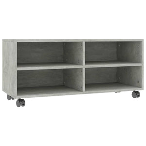 Mobile TV con Ruote-Credenza TV-Console TV Grigio Cemento 90x35x35 cm in Multistrato