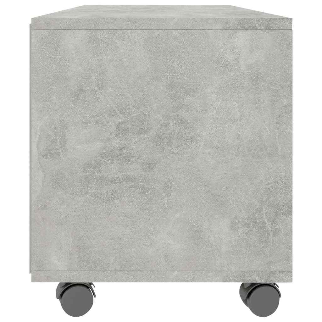 Mobile TV con Ruote-Credenza TV-Console TV Grigio Cemento 90x35x35 cm in Multistrato
