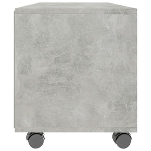 Mobile TV con Ruote-Credenza TV-Console TV Grigio Cemento 90x35x35 cm in Multistrato