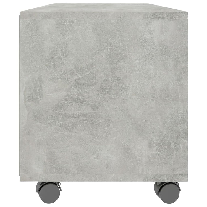 Mobile TV con Ruote-Credenza TV-Console TV Grigio Cemento 90x35x35 cm in Multistrato
