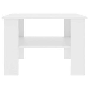 Tavolino da Salotto Bianco 60x60x42 cm in Legno Multistrato 800207
