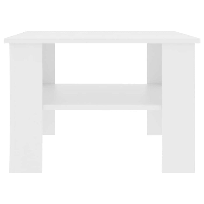 Tavolino da Salotto Bianco 60x60x42 cm in Legno Multistrato cod mxl 12196