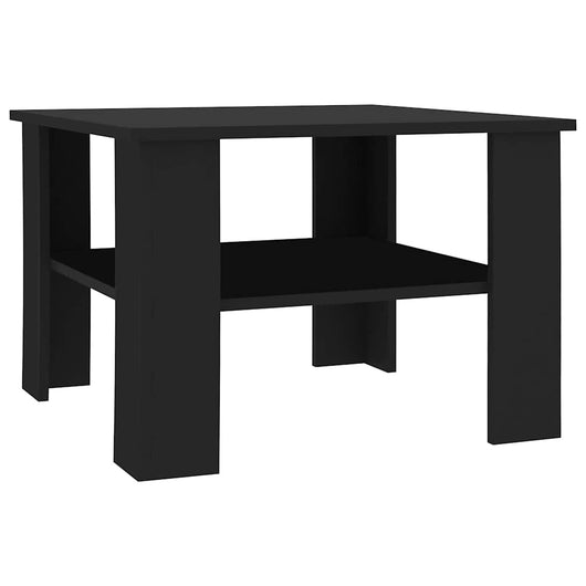 Tavolino da Salotto Nero 60x60x42 cm in Legno Multistrato 800208