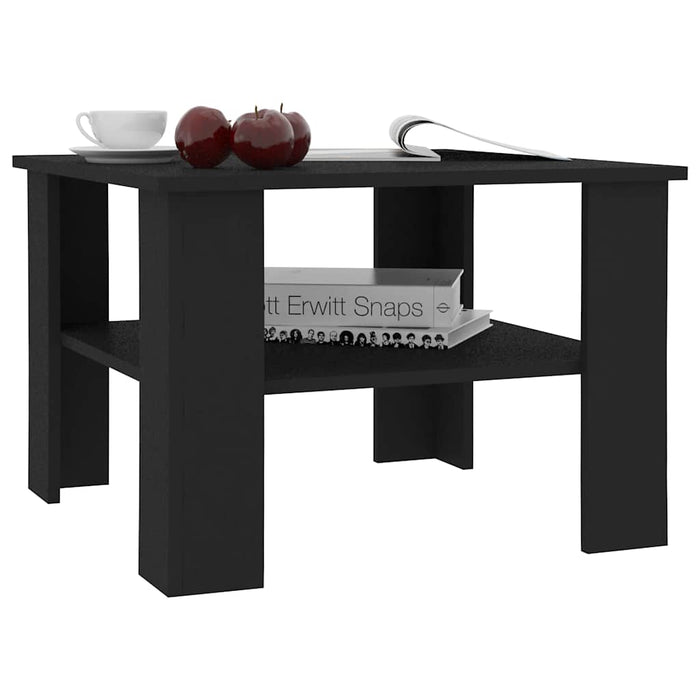 Tavolino da Salotto Nero 60x60x42 cm in Legno Multistrato 800208