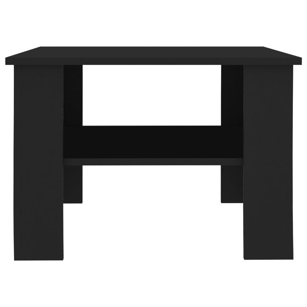 Tavolino da Salotto Nero 60x60x42 cm in Legno Multistrato 800208